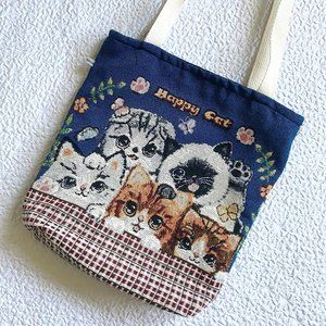 Cute Handmade Basket of Kittens Bag